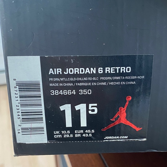 Air Jordan 6 Retro Sz 11.5 Athletic Shoes Champagne & Gr - Picture 15 of 16